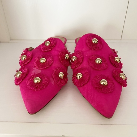 AQUAZZURA Sunflower Studded Mule Slide - Picture 3 of 9